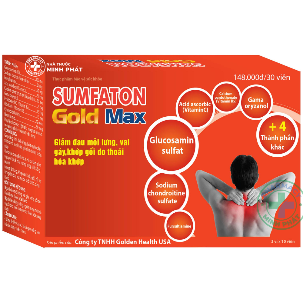SUMFATON GOLD MAX - Giảm đau mỏi lưng, vai gáy, khớp gối